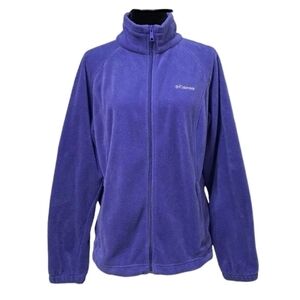 Columbia Womens Purple Fleece Zip Up Sweater Size‎ S